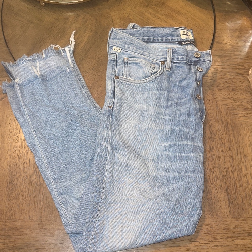 Citizens Of Humanity Light Blue Cropped Jeans